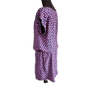 Tori Richard Silk Alyssa Drop Waist Dress Elephant Print Size 12